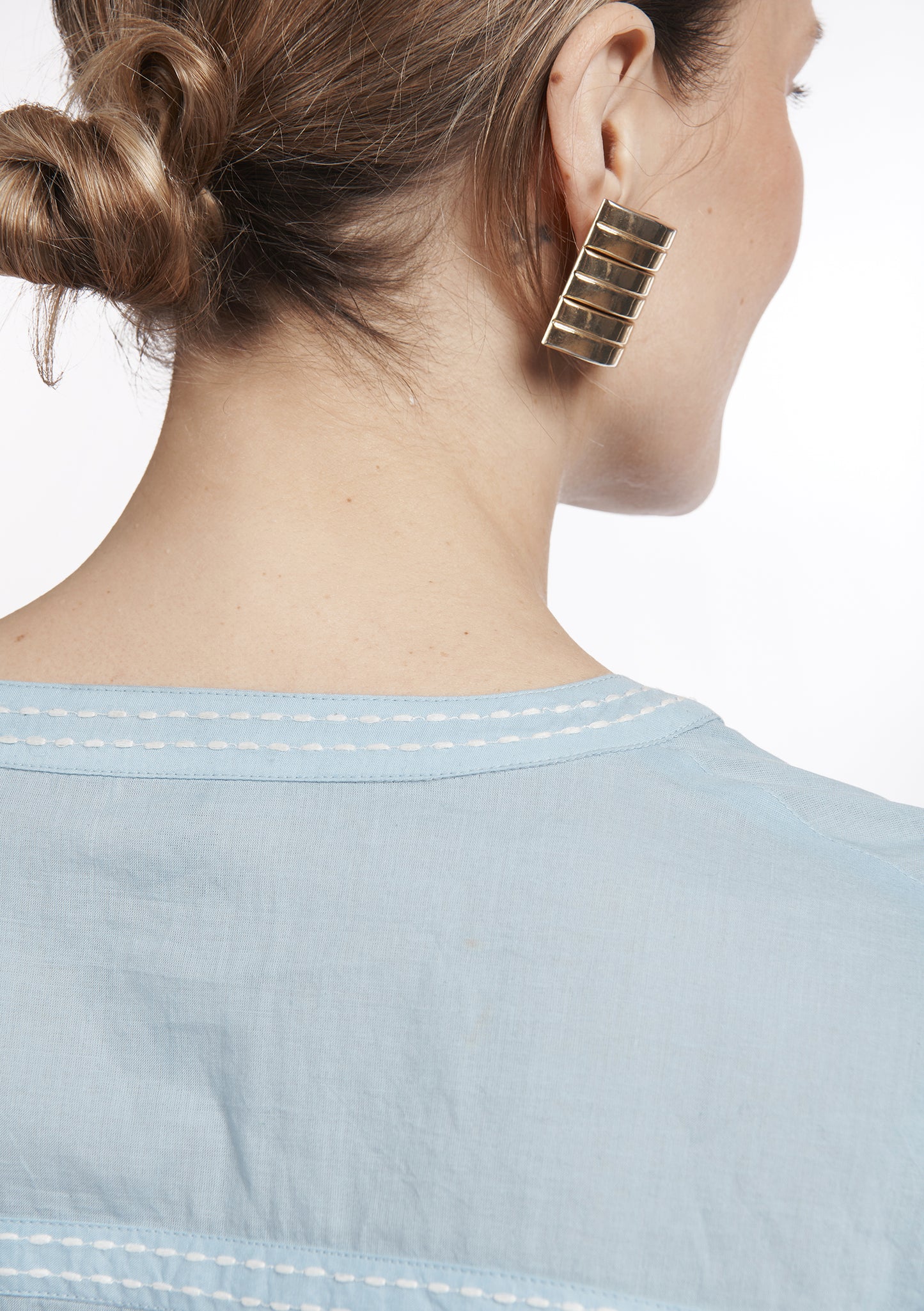 CHEMISE CAROLINE BRODERIE BLEU
