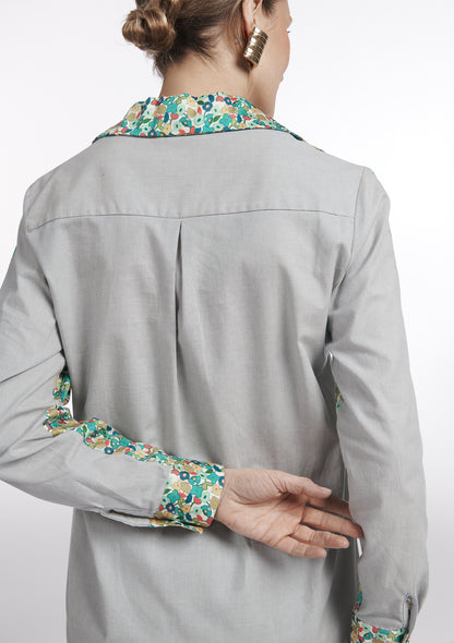 CHEMISE CESAME FLORAISON BLEU