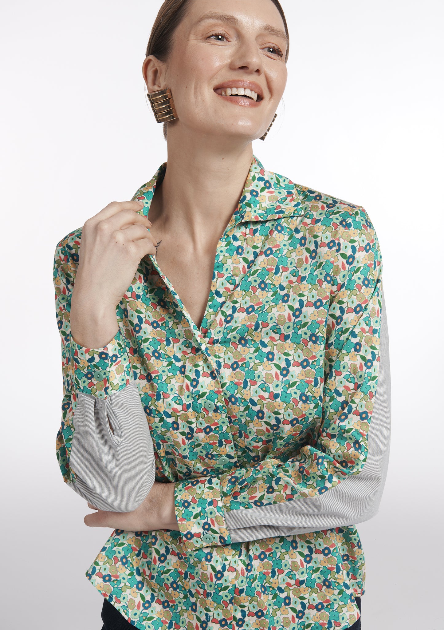 CHEMISE CESAME FLORAISON BLEU