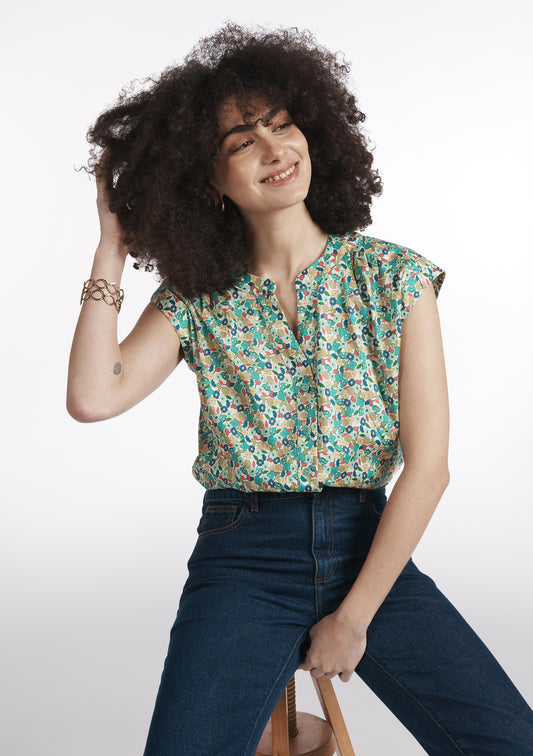 Chemise rayure multicolore jaune/vert – RQUEEN Paris Chemise rayure multicolore jaune/vert – RQUEEN Paris