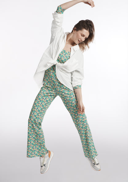 PANTALON PIERROT FLORAISON BLEU