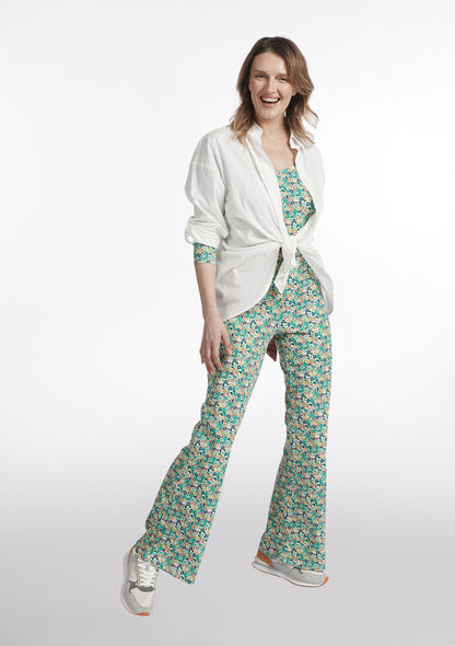 PANTALON PIERROT FLORAISON BLEU