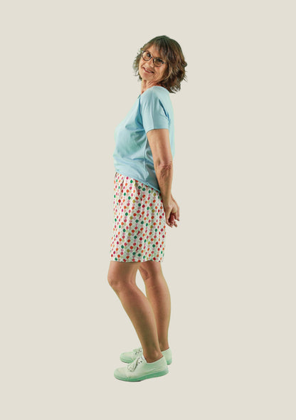 SHORT CHENETTE ROND ROUGE