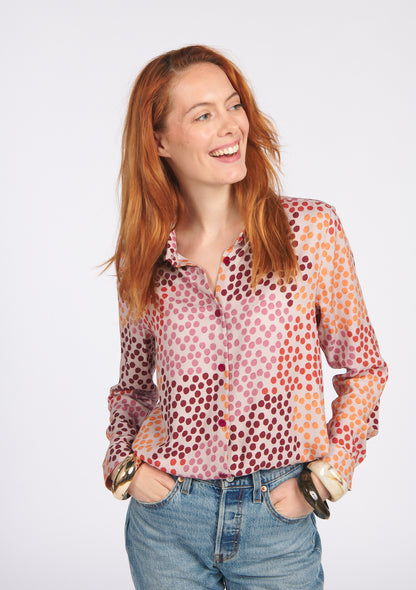 CHEMISE CHERIE GOMMETTES MULTICOLORE
