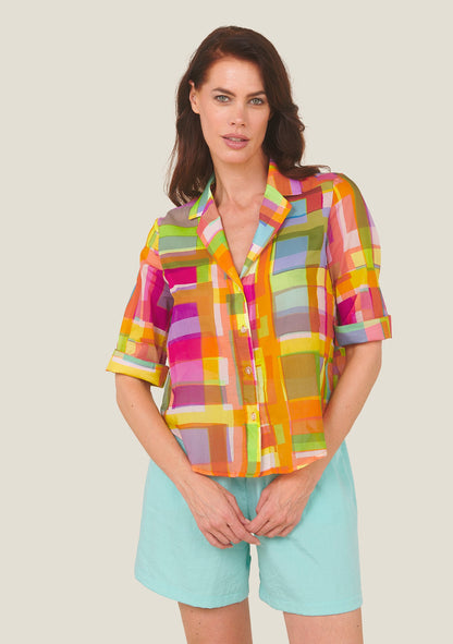CHEMISE CHERON PLEXI MULTICOLORE