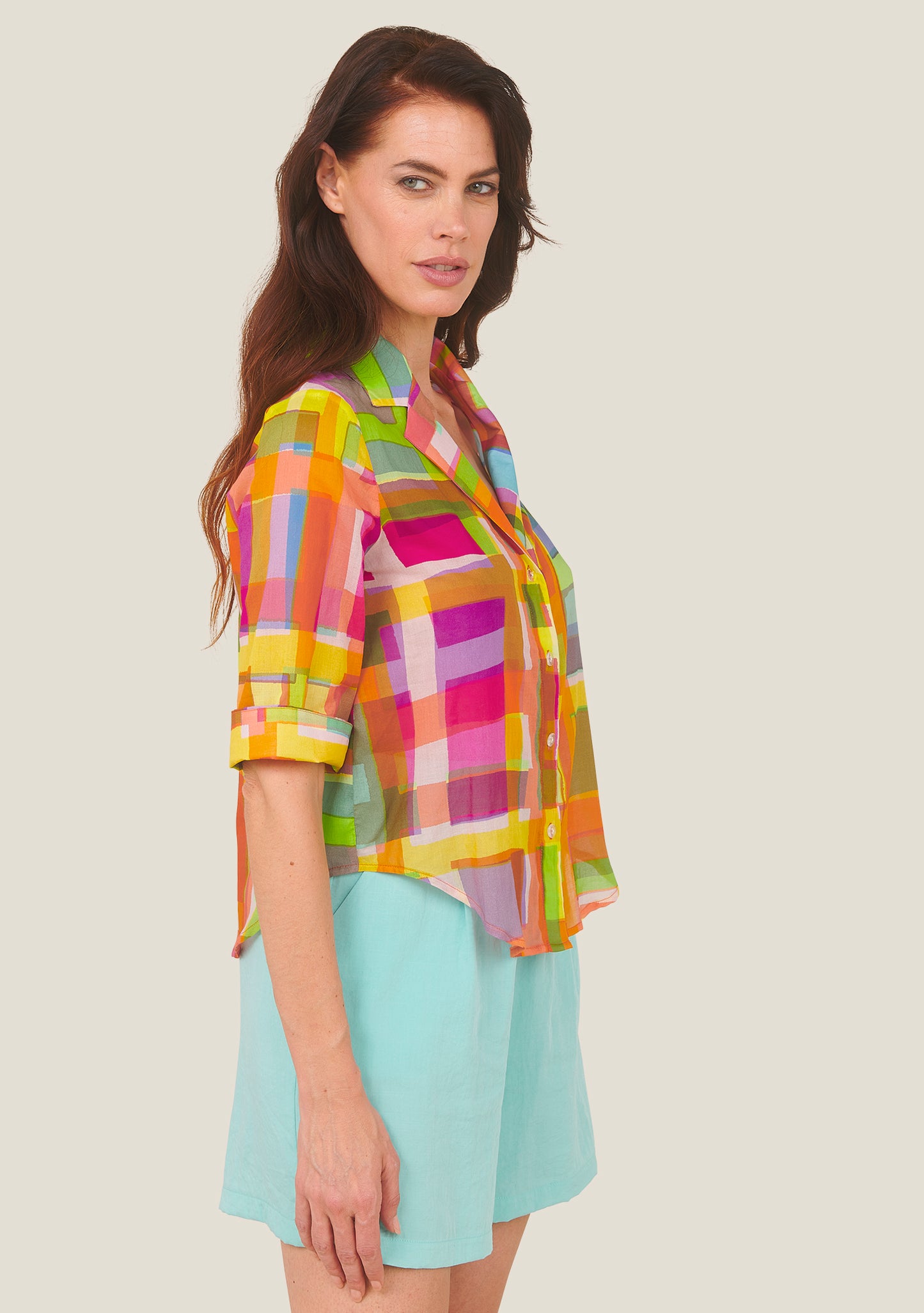 CHEMISE CHERON PLEXI MULTICOLORE