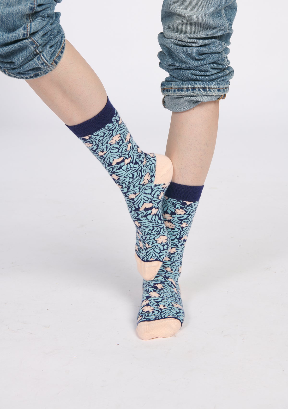 CHAUSSETTES CHOCE JARDIN ROSE