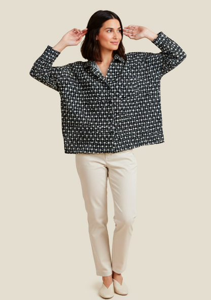 CHEMISE CIRIL POIS MARINE