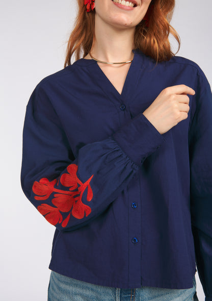 CHEMISE COQUELICOT BRODERIE CREPUSCULE