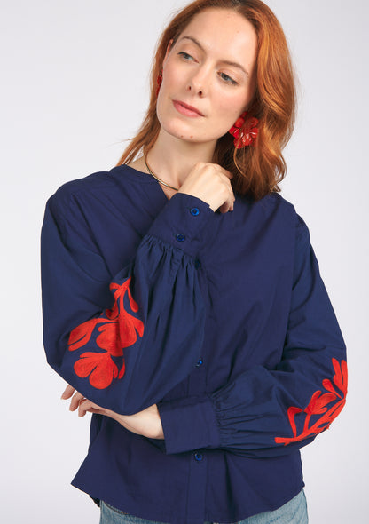 CHEMISE COQUELICOT BRODERIE CREPUSCULE