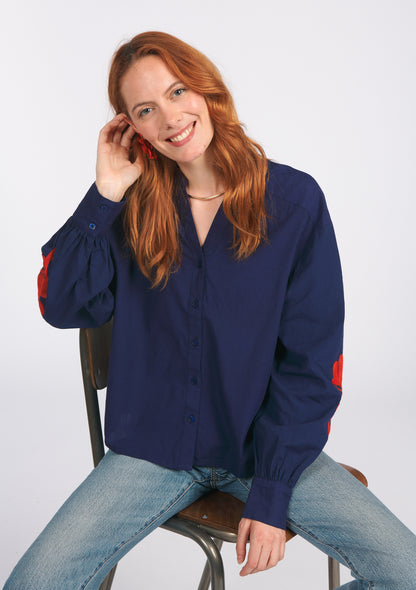 CHEMISE COQUELICOT BRODERIE CREPUSCULE