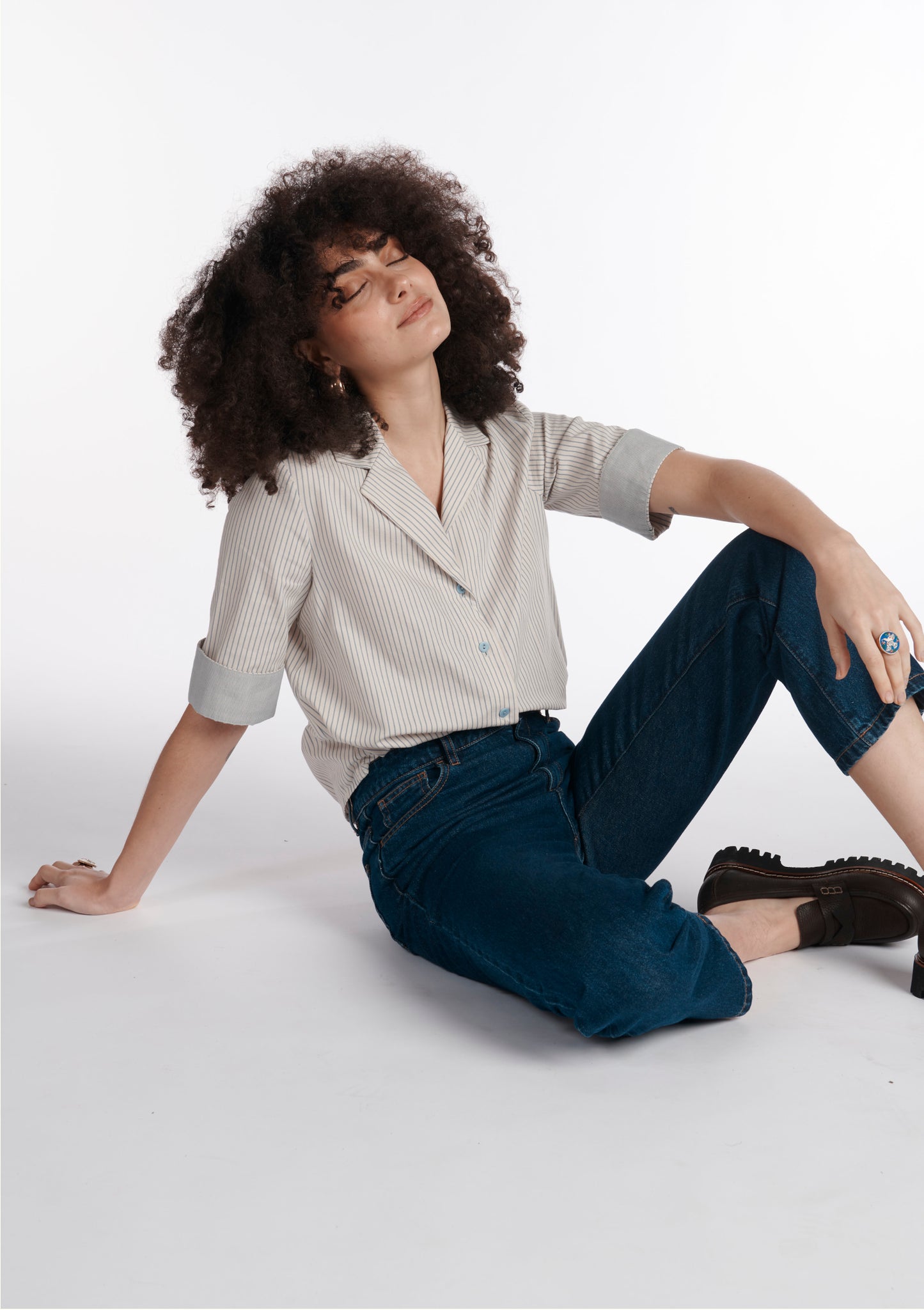 CHEMISE CHERON BAYADERES BLEU