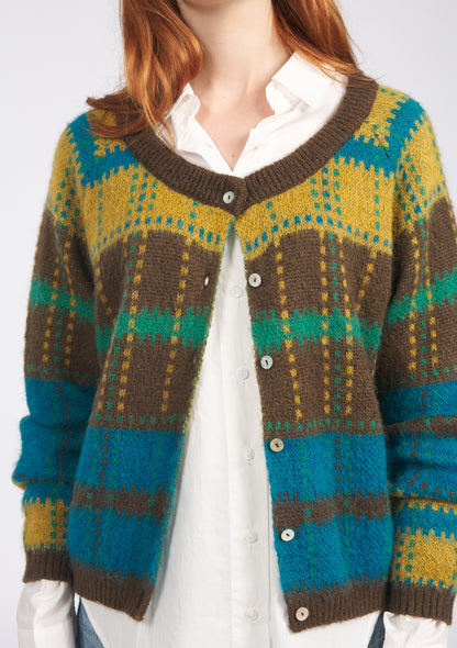 VESTE GAUTIER TARTAN BLEU