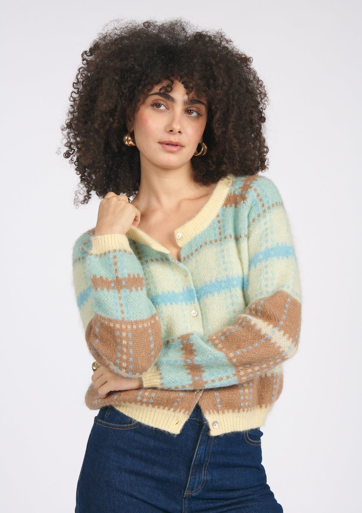 VESTE GAUTIER TARTAN BEIGE