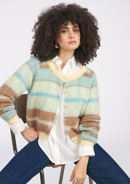 VESTE GAUTIER TARTAN BEIGE