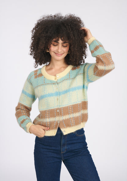 VESTE GAUTIER TARTAN BEIGE