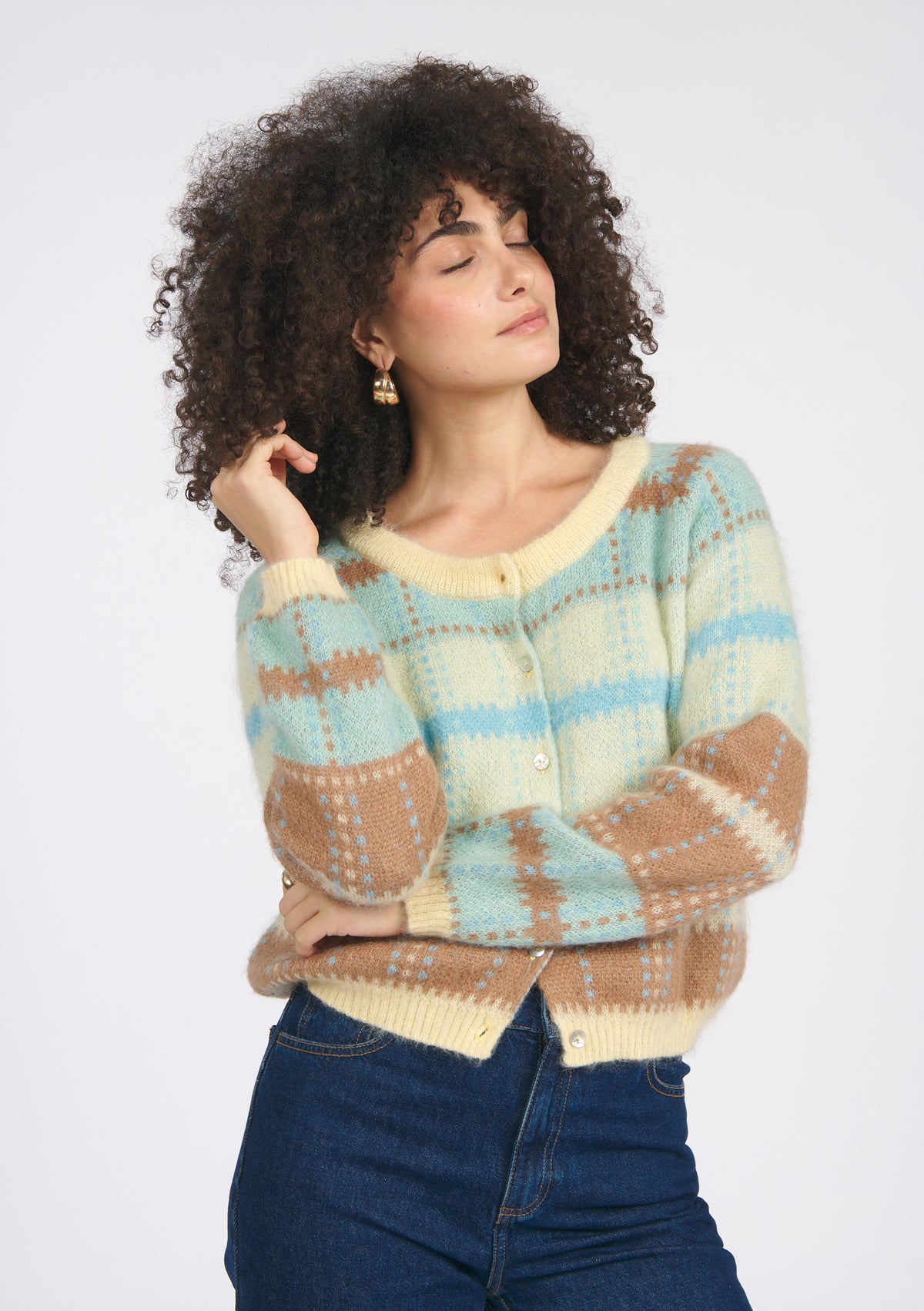 VESTE GAUTIER TARTAN BEIGE