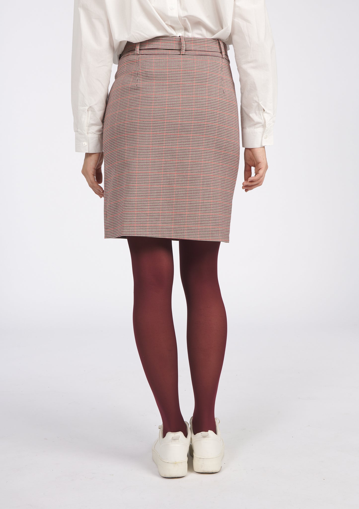 JUPE JDROI CARREAUX ROSE