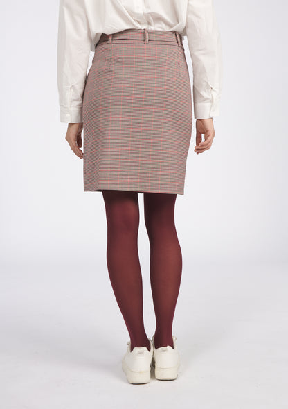 JUPE JDROI CARREAUX ROSE