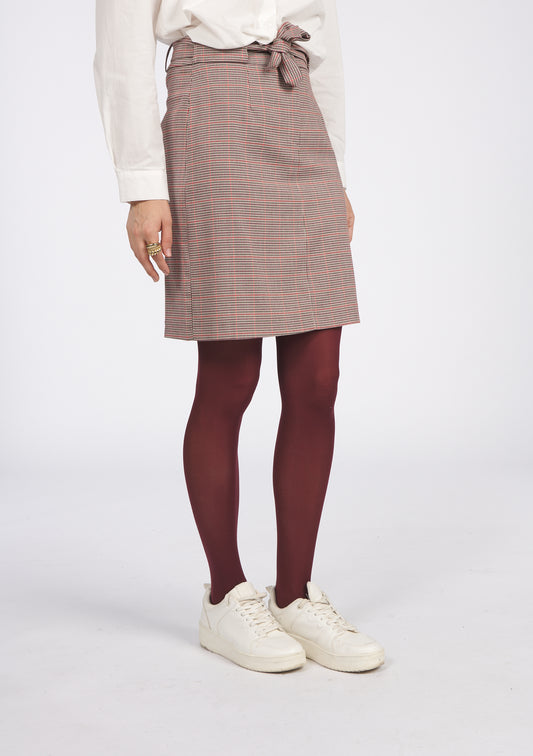 JUPE JDROI CARREAUX ROSE