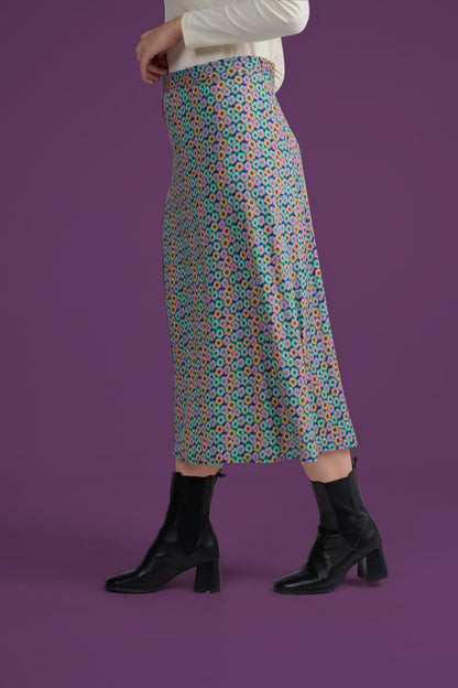 JUPE JINOL FLOWERPOWER MULTICOLORE