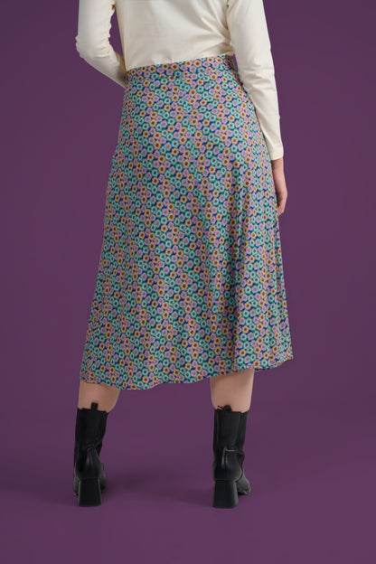 JUPE JINOL FLOWERPOWER MULTICOLORE