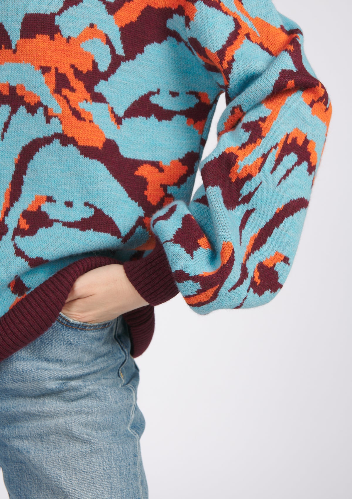 PULL LAURA ONDULATIONS BLEU