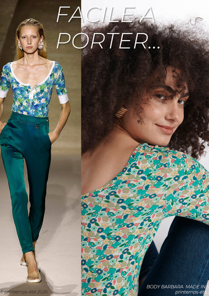 BODY BARBARA FLORAISON BLEU