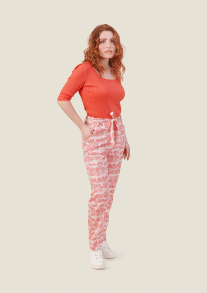 PANTALON PAKO CITY ROUGE