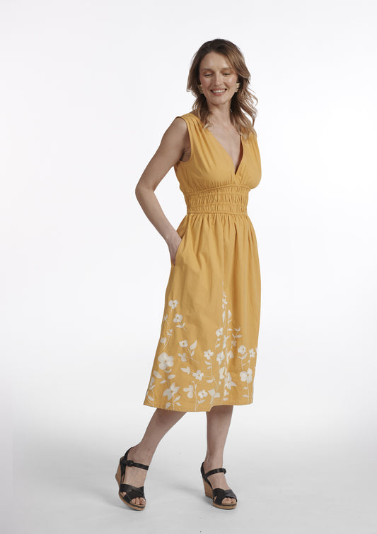 ROBE ROBINE BRODERIE JAUNE