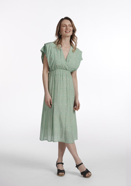 ROBE ROSALIE TRAME VERT