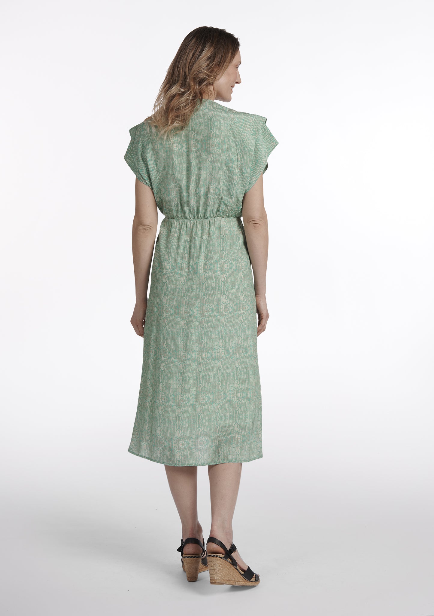ROBE ROSALIE TRAME VERT