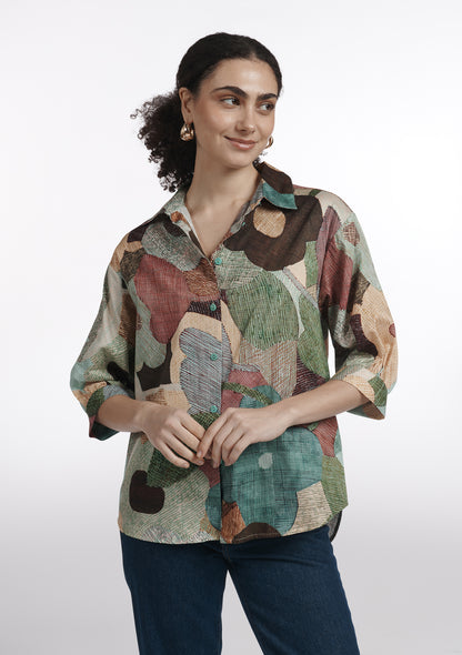 CHEMISE CHANI AMBOISE VERT