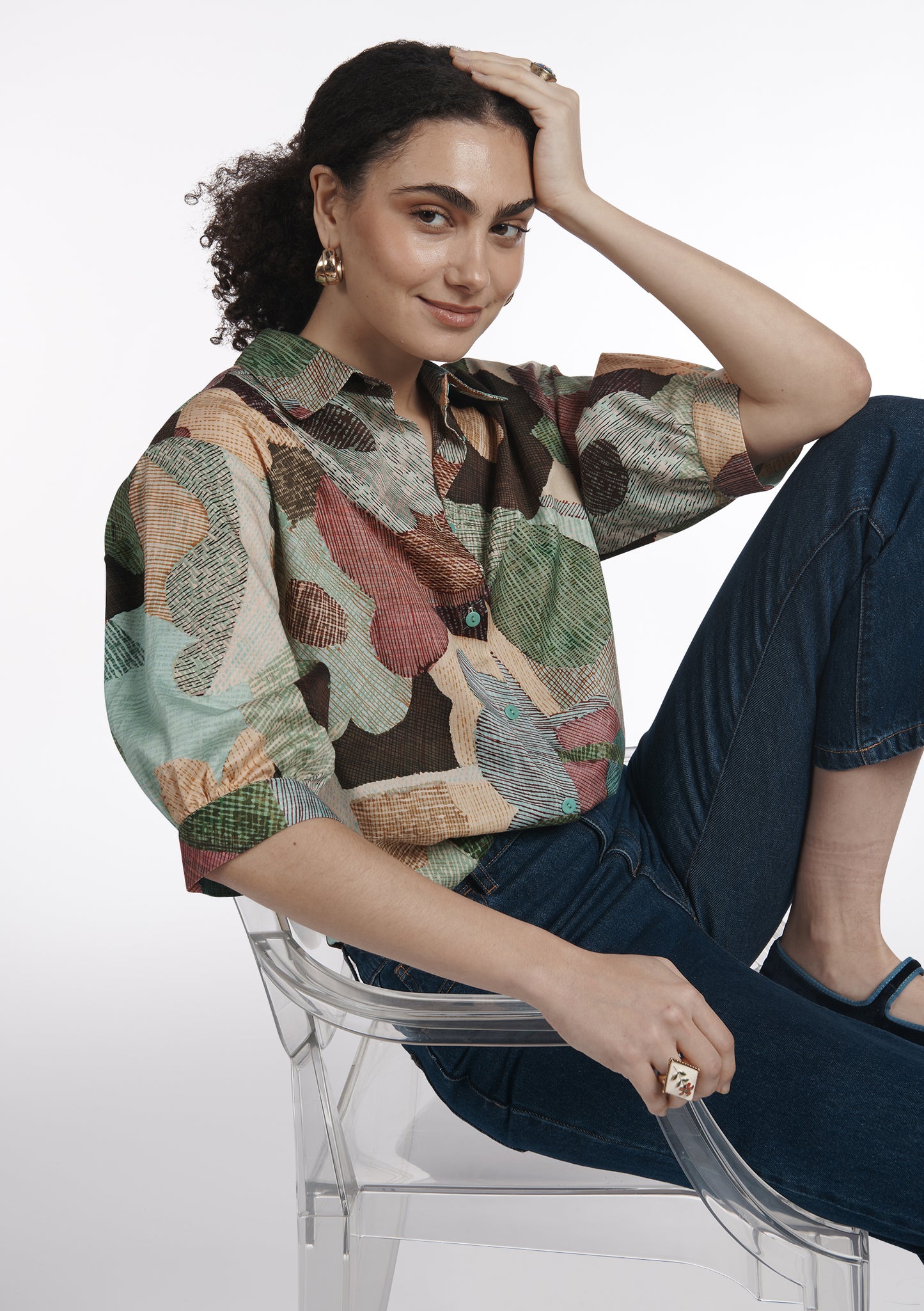 CHEMISE CHANI AMBOISE VERT