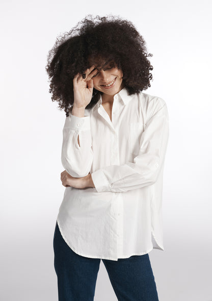 CHEMISE CHATELAINE BLANCHE UNI
