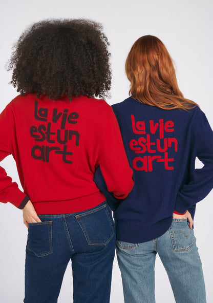 PULL LOUVRE LAVIE ROUGE