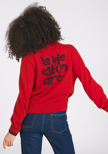 PULL LOUVRE LAVIE ROUGE