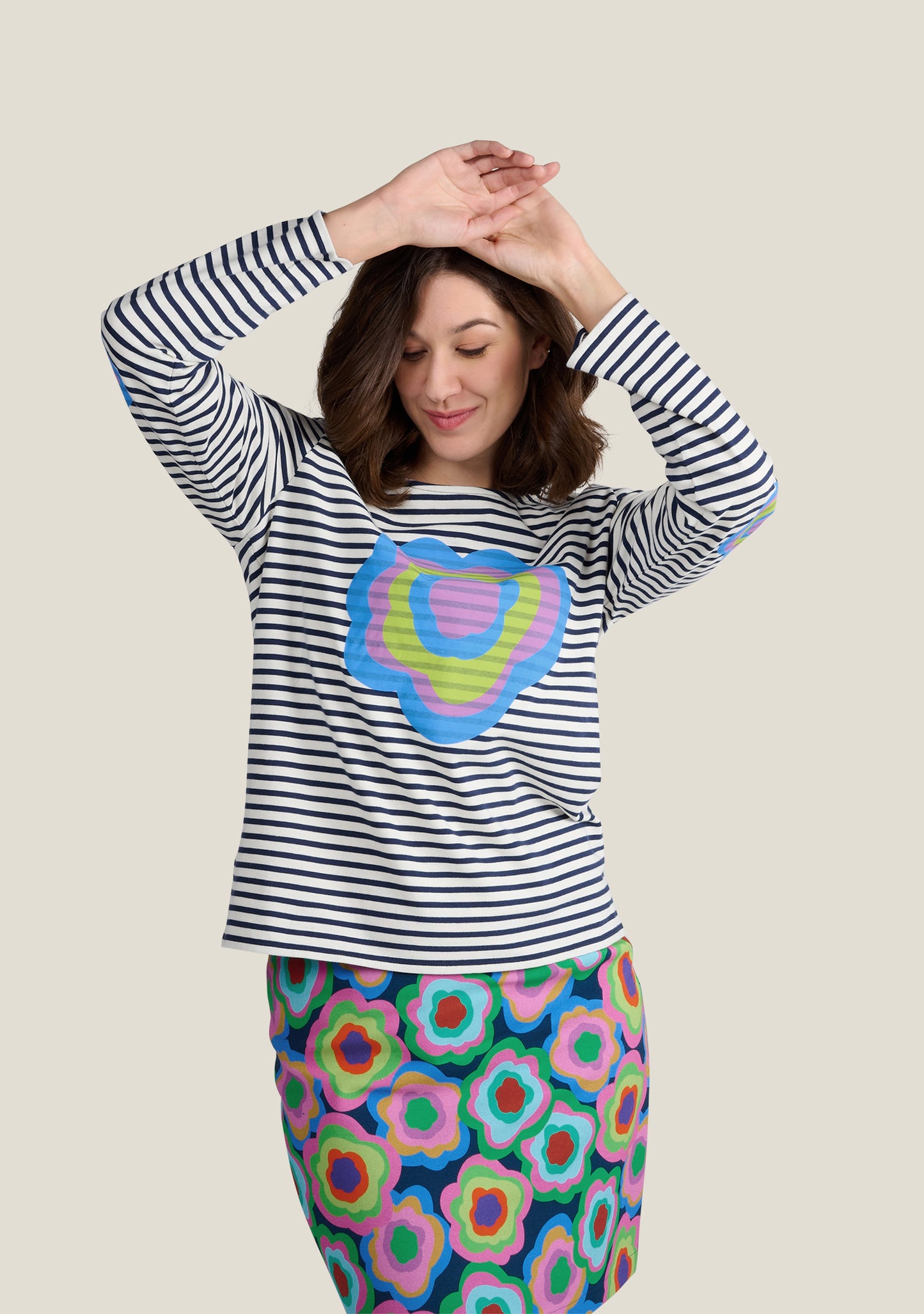 MARINIERE MARIN FLOWERPOWER MULTICOLORE