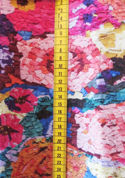 TISSU MILANO LOURD IMPRIMÉ FANTAISIE MULTICOLORE TAPISSERIE