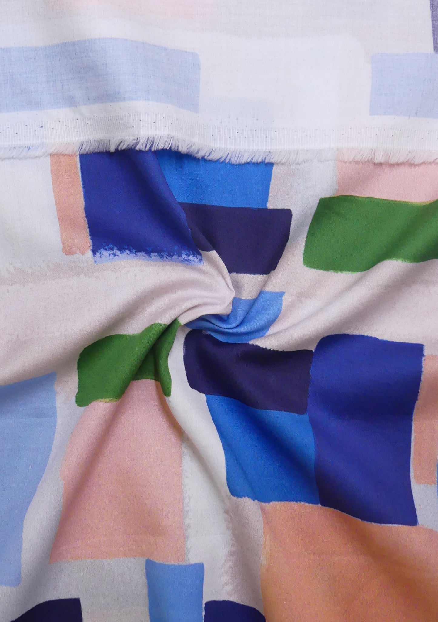 TISSU DE COTON JOSEPHINE BLEU
