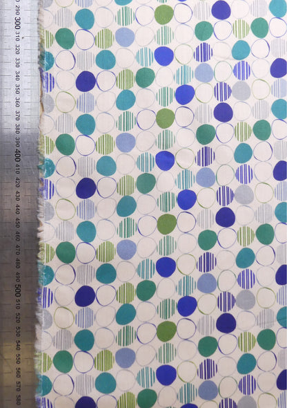 VOILE DE COTON ROND MULTIVERT