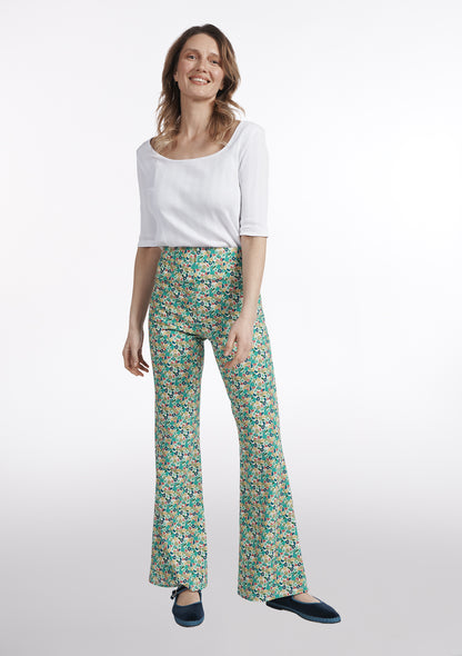 PANTALON PIERROT FLORAISON BLEU