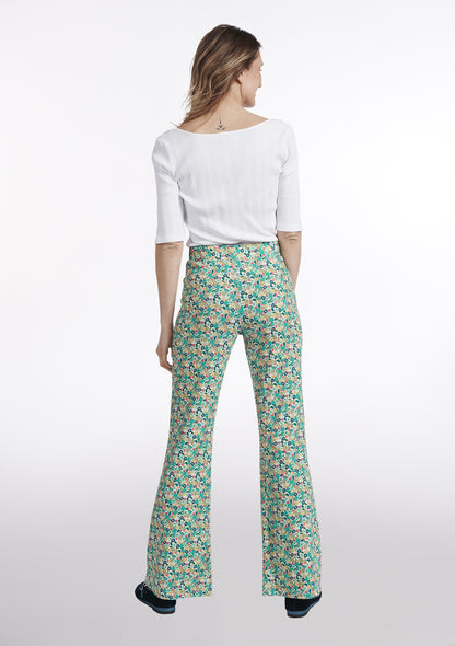 PANTALON PIERROT FLORAISON BLEU