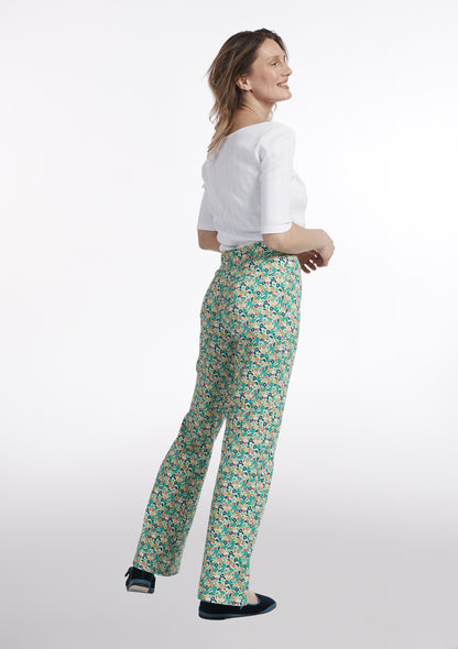PANTALON PIERROT FLORAISON BLEU