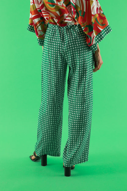 PANTALON PARGE ROND VERT