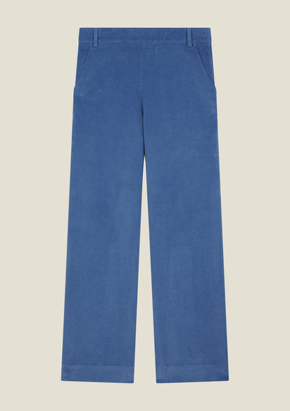 PANTALON PAULINE UNI BLEU GRIS
