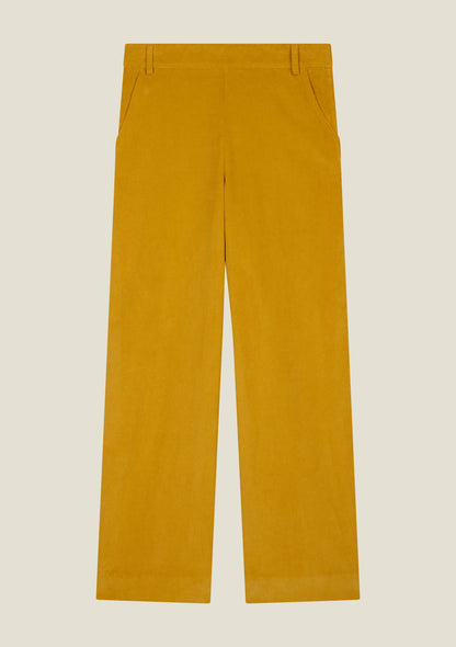 PANTALON PAULINE UNI MOUTARDE