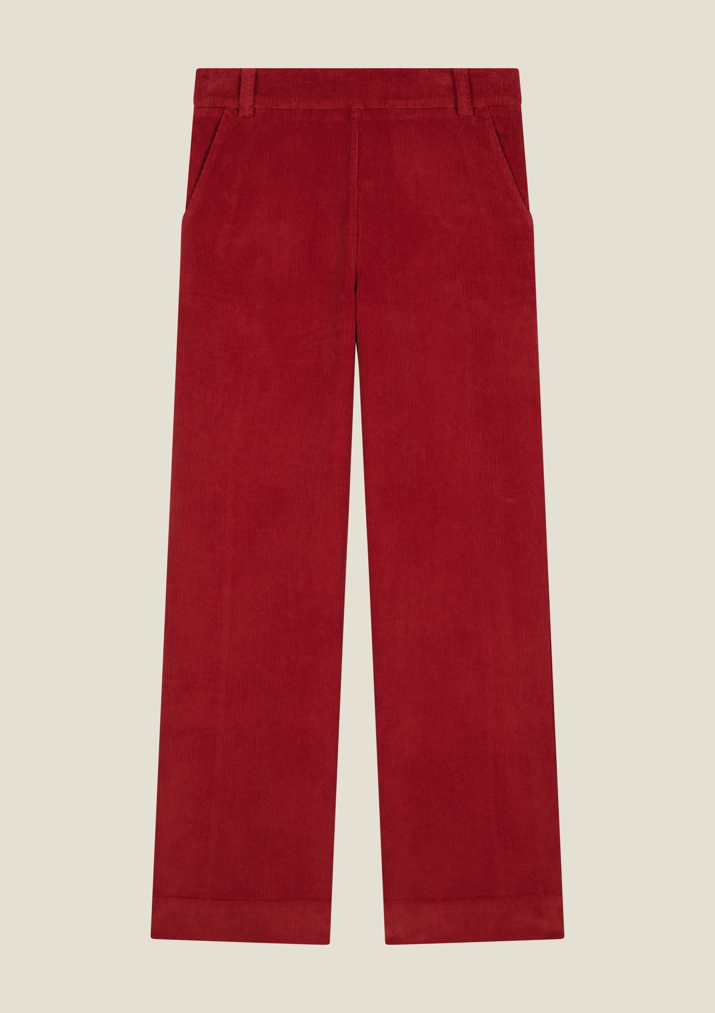 PANTALON PELIN UNI BORDEAUX