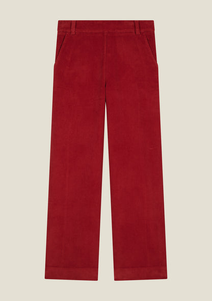 PANTALON PELIN UNI BORDEAUX