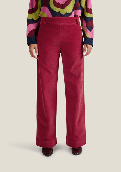 PANTALON PELIN UNI BORDEAUX